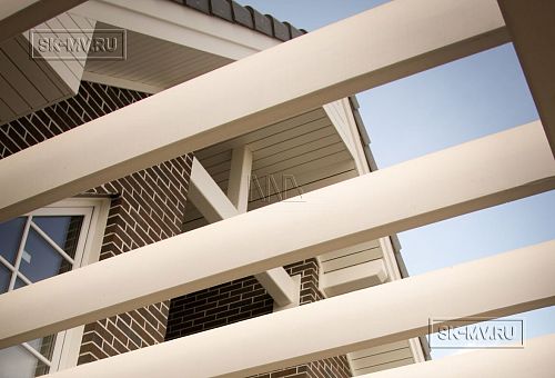 Строительство каркасного коттеджа с кирпичной отделкой в поселке Черничные поля Москва - 5