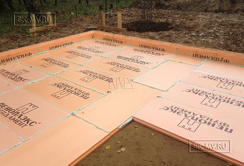 14. Утепление основания фундамента бани