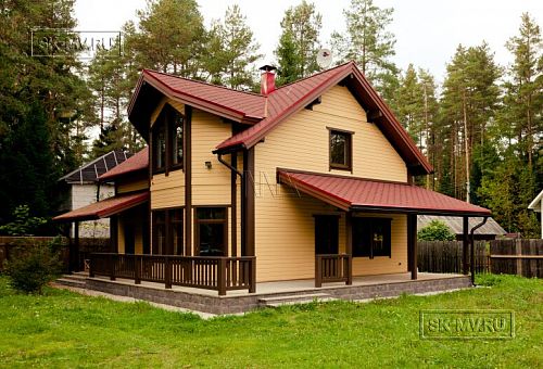 Строительство зимнего каркасного дома 175 кв м с эркером и мансардным этажом в п Вырица - 12