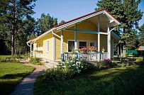 Строительство одноэтажного каркасного дома 95 кв м с фасадной отделкой желтой отделочной доской в г. Приозерск - мини - 15