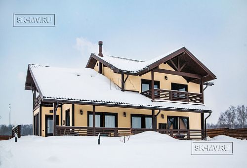 Построенный зимний каркасный дом по скандинавской технологии в к п Дмитровка в Москве под ключ - 1