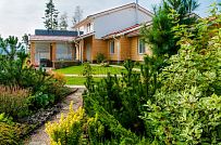 Строительство одноэтажного коттеджа из газобетона с теплой верандой с панорамным остеклением в КП Сосновое - мини - 15