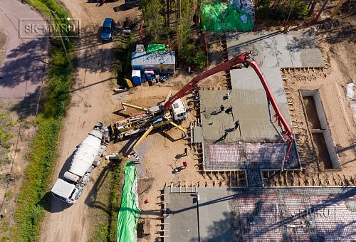 Монтаж индивидуального расчётного фундамента УШП PRO для строительства кирпичного дома в Рощино 2, S плиты = 530 кв.м, Лениградская обл. - 32