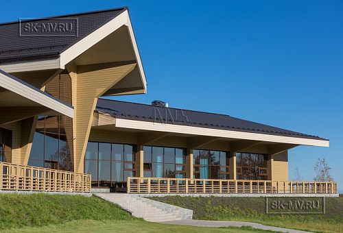 Построенный клубный дом с рестараном по технологии фахверк для гольф-клуба Земляничные поляны - 25