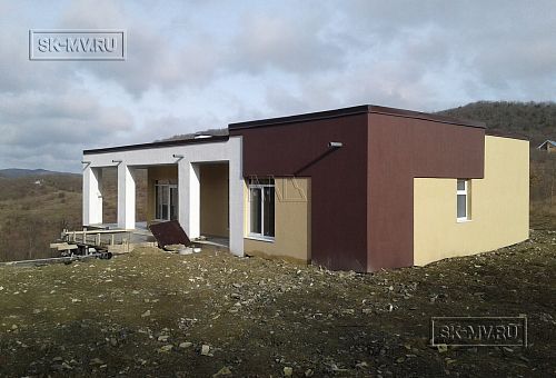  Атрибуты к картинкам Атрибуты к картинкам 100% 10  Одноэтажный дом на склоне из газобетона с гаражом в стиле хай тек в КП Наше место Поддержка программы чтения с экрана включена.      		  Одноэтажный дом на склоне из газобетона с гаражом в стиле хай тек в КП Наше место - 5