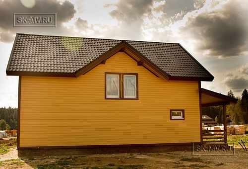 Строительство теплого зимнего каркасного дома 187 кв м с эркером и террасой в КП Цветочный - 5