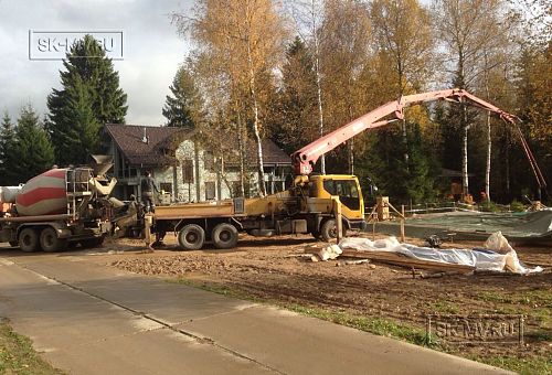 16. Бетонирование фундамента бани