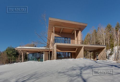 Построенный современный энергоэффективный загородный дом класса премиум с отделкой планкеном в Выборгском районе - 84