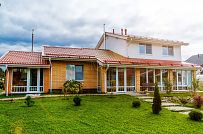 Строительство одноэтажного коттеджа из газобетона с теплой верандой с панорамным остеклением в КП Сосновое - мини - 2