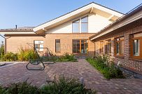 Фото репортаж с места строительства комбинированного дома площадью 1400 кв м с цоколем и СПА в д Пеники Ленобласти - мини - 25