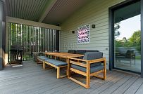 Фотографии П-образного дома в скандинавском стиле 238 кв м с панорамным остеклением, построенного в Сестрорецке - мини - 22