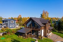 Построенный загородный дом с террасой по каркасной технологии в Сестрорецке под ключ - мини - 1