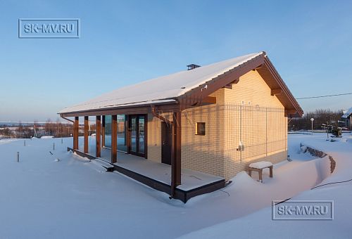 Строительство летней кухни по технологии фахверк с панорамным остеклением в д Пеники - 3