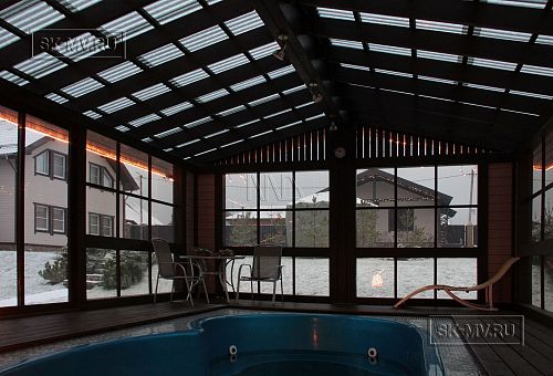 Построенный панорманый СПА комплекс 120 кв м с витражным остеклением и бассейном в п Зеркальный - 4