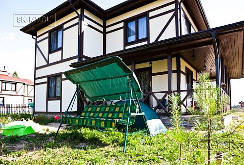 Построенный в п Парквей по каркасной технологии двухэтажный загородный дом в стиле фахверк площадью 200 кв м - 11