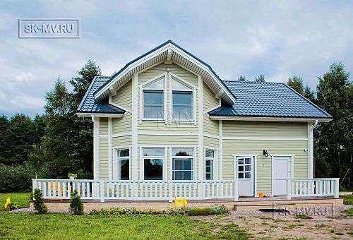 Строительство надежного каркасного дома с эркером и террасой в поселке Озерки - 1