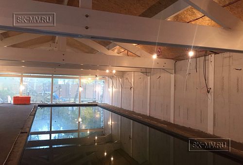 Монтаж фундамента УШП для строительства большого спа-комплекса 1000 кв м с бассейном в городе Котельники Московской области - 52