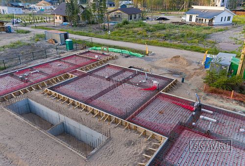 Монтаж индивидуального расчётного фундамента УШП PRO для строительства кирпичного дома в Рощино 2, S плиты = 530 кв.м, Лениградская обл. - 12