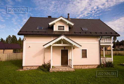 Строительство каркасного коттеджа с большой террасой в п Ольшаники - 20