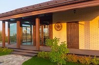 Строительство летней кухни по технологии фахверк с панорамным остеклением в д Пеники - мини - 12