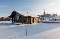 Фото репортаж с места строительства кирпичного дома ок 800 кв м с цоколем и СПА в д Пеники Лен области - мини - 10