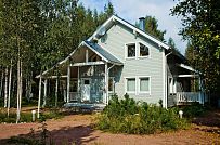 Строительство каркасного коттеджа с навесом для автомобиля и террасой в п Борисово - мини - 1