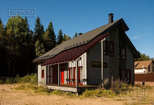 Строительство энергоэффективного каркасного дома в современном стиле, в п Галактика - 11