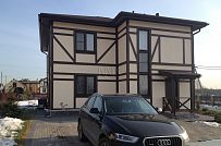 Построенный по каркасной технологии в к п Парквэй загородный дом для постоянного проживания в стиле фахверк площадью 200 кв м - мини - 4