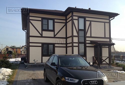 Построенный по каркасной технологии в к п Парквэй загородный дом для постоянного проживания в стиле фахверк площадью 200 кв м - 4