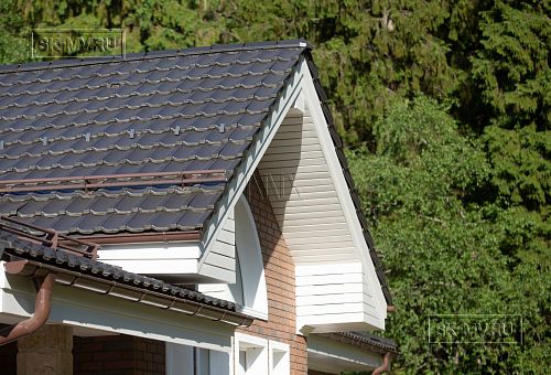 Одноэтажная усадьба в английском стиле в КП Галактика, технология каркас - 21