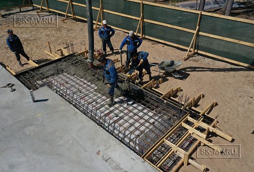 Монтаж индивидуального расчётного фундамента УШП PRO для строительства кирпичного двухэтажного дома в Рощино 2, S плиты = 340 кв.м, Лениградская обл. - 29