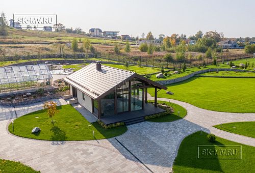 Строительство летней кухни по технологии фахверк с панорамным остеклением в д Пеники - 14