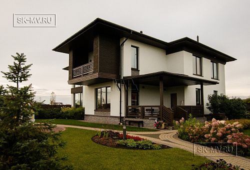 Строительство надежного газобетонного дома с панорамными окнами в д Олики - 9