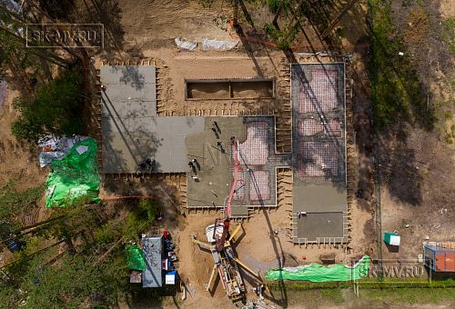 Монтаж индивидуального расчётного фундамента УШП PRO для строительства кирпичного дома в Рощино 2, S плиты = 530 кв.м, Лениградская обл. - 17