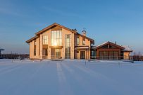 Фото репортаж с места строительства кирпичного дома ок 800 кв м с цоколем и СПА в д Пеники Лен области - мини - 28