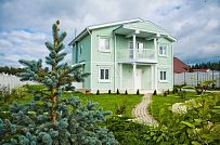 Построенный каркасный особняк в классическом стиле с балконом в п Борисово - мини - 5