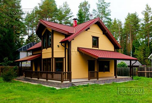 Строительство зимнего каркасного дома 175 кв м с эркером и мансардным этажом в п Вырица - 11