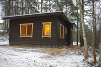 Строительство каркасного охотничего одноэтажного дома в Лужском районе - мини - 1