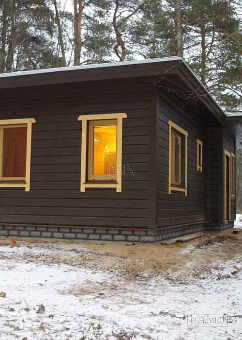 Строительство каркасного охотничего одноэтажного дома в Лужском районе