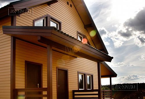 Строительство теплого зимнего каркасного дома 187 кв м с эркером и террасой в КП Цветочный - 2