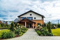 Строительство большого двухэтажного газобетонного коттеджа с комбинированной фасадной отделкой кирпичом и штукатуркой в КП Сосновое - мини - 33