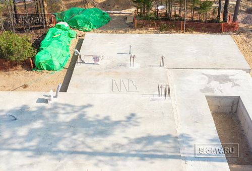 Монтаж индивидуального расчётного фундамента УШП PRO для строительства кирпичного дома в Рощино 2, S плиты = 530 кв.м, Лениградская обл. - 75