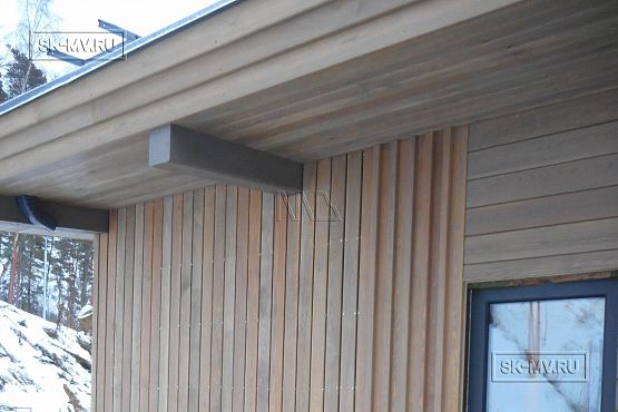 Построенный современный энергоэффективный загородный дом класса премиум с отделкой планкеном в Выборгском районе - 22