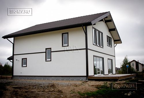 Строительство двухэтажного каркасного коттеджа с мансардой в п Смартвилль - 5