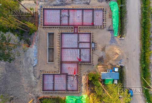 Монтаж индивидуального расчётного фундамента УШП PRO для строительства кирпичного дома в Рощино 2, S плиты = 530 кв.м, Лениградская обл. - 4