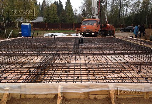 11. Армирование ростверков и плиты фундамента дома