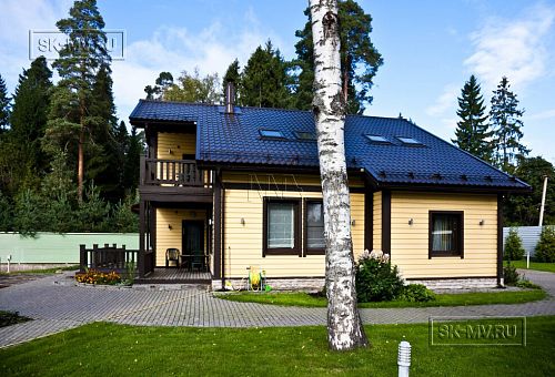 Строительство большого желтого каркасного дома с гаражом и сауной в пгт Сиверский - 17