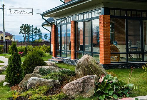 Строительство двухэтажного дома из газобетона с верандой с панорамным остеклением в КП Сосновое - 27