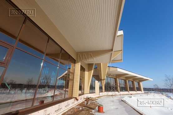 Построенный клубный дом с рестараном по технологии фахверк для гольф-клуба Земляничные поляны - 39