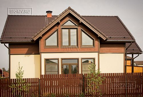 Строительство двухэтажного каркасного коттеджа 180 кв м в альпийском стиле в КП Смартвилль Москва - 24